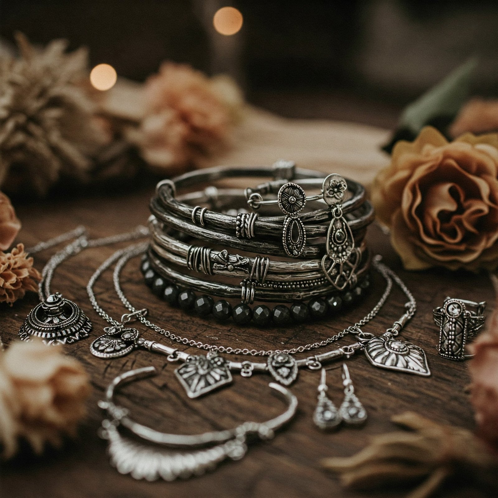 Silver & Oxidized Jewelry: Boho & Rustic Weddings