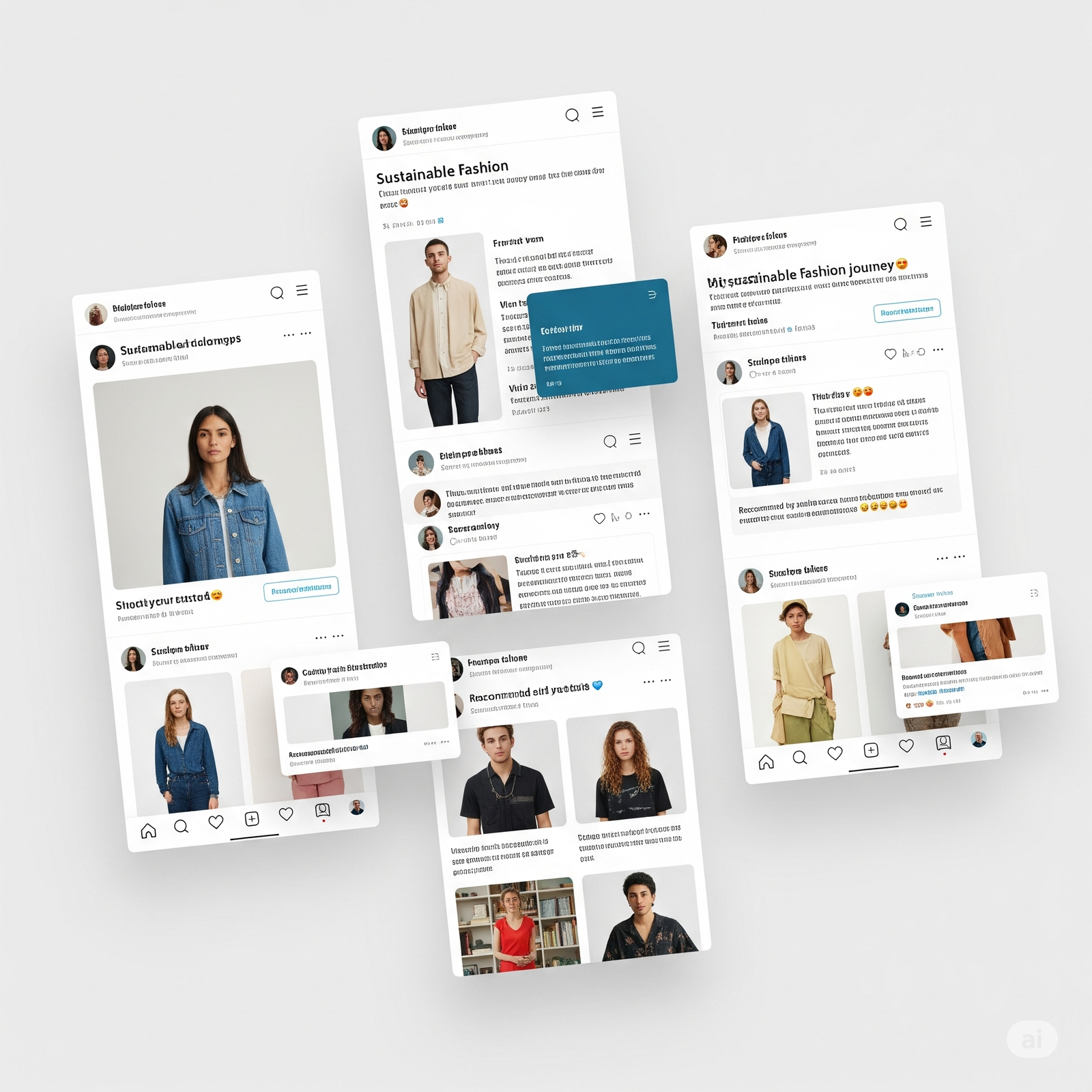 Screenshots of positive community discussions about sustainable fashion