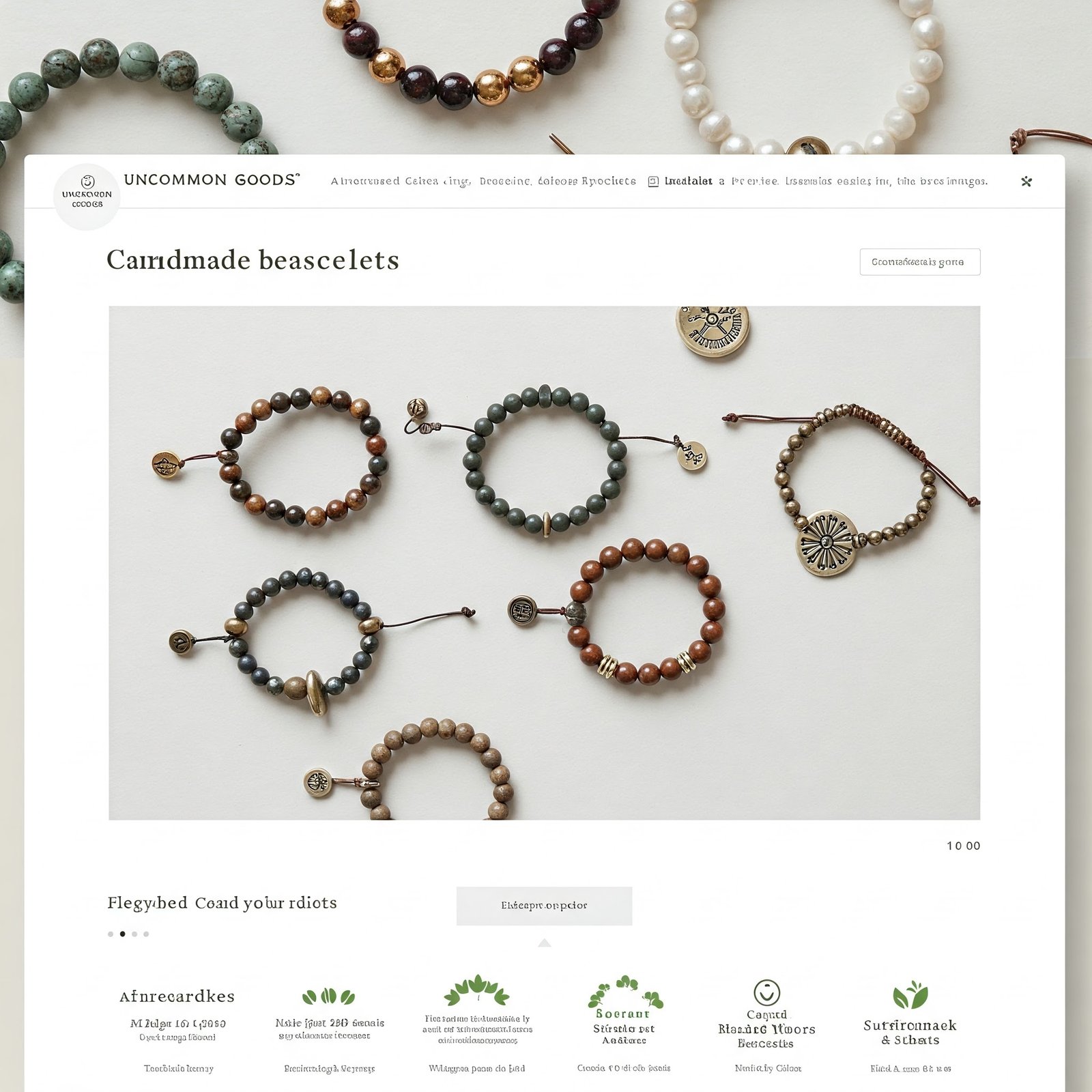Uncommon Goods beaded bracelet collection