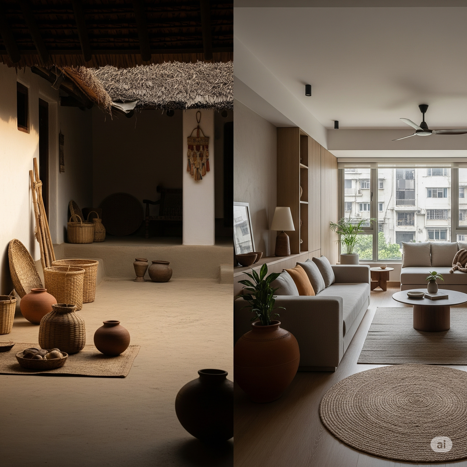 Indian village-inspired minimalism