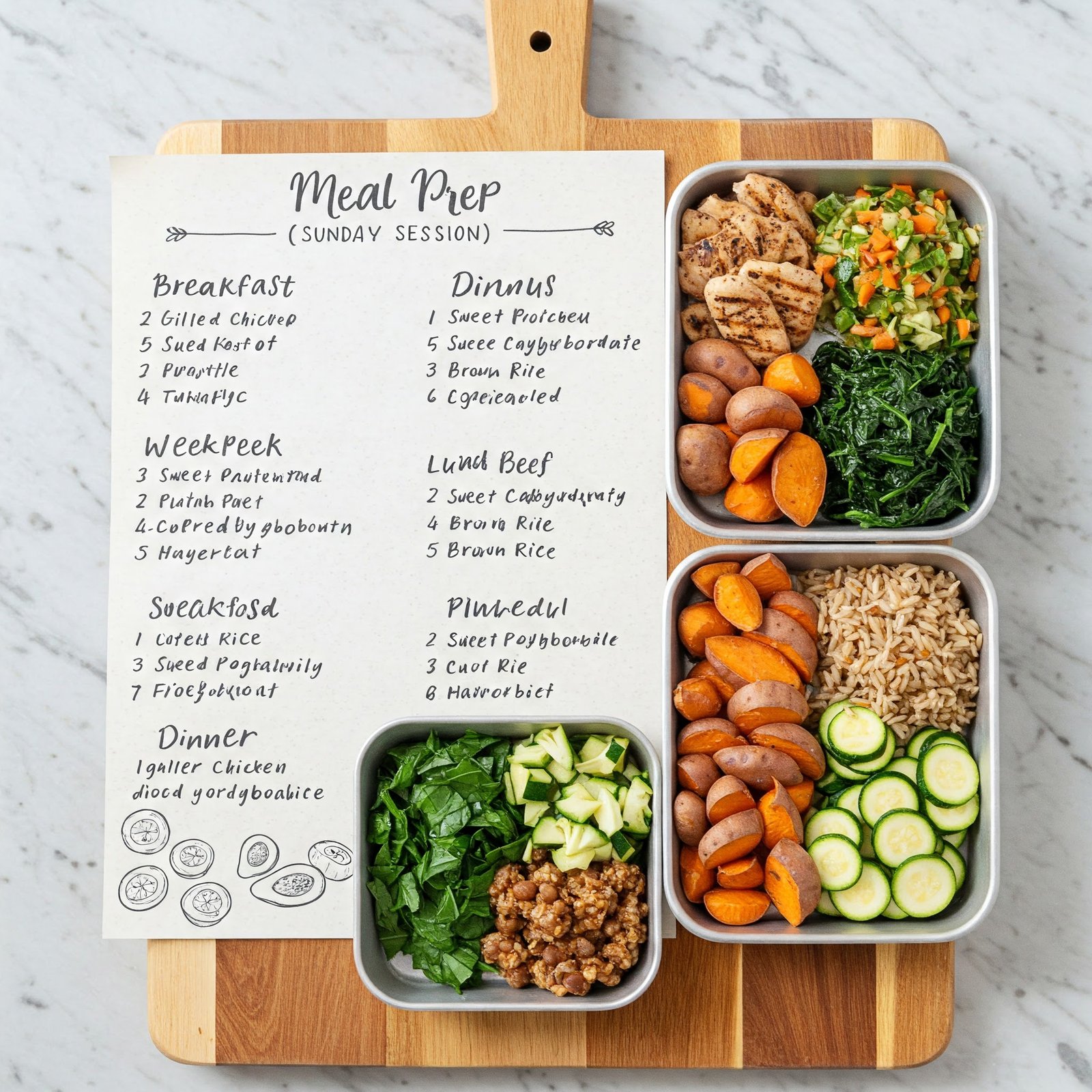 Real-Life Meal Prep Menu (Sunday Session)