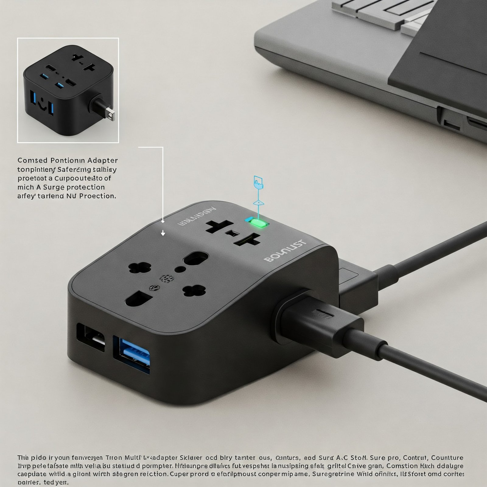 A Multi-Function Travel Adapter with Surge Protection