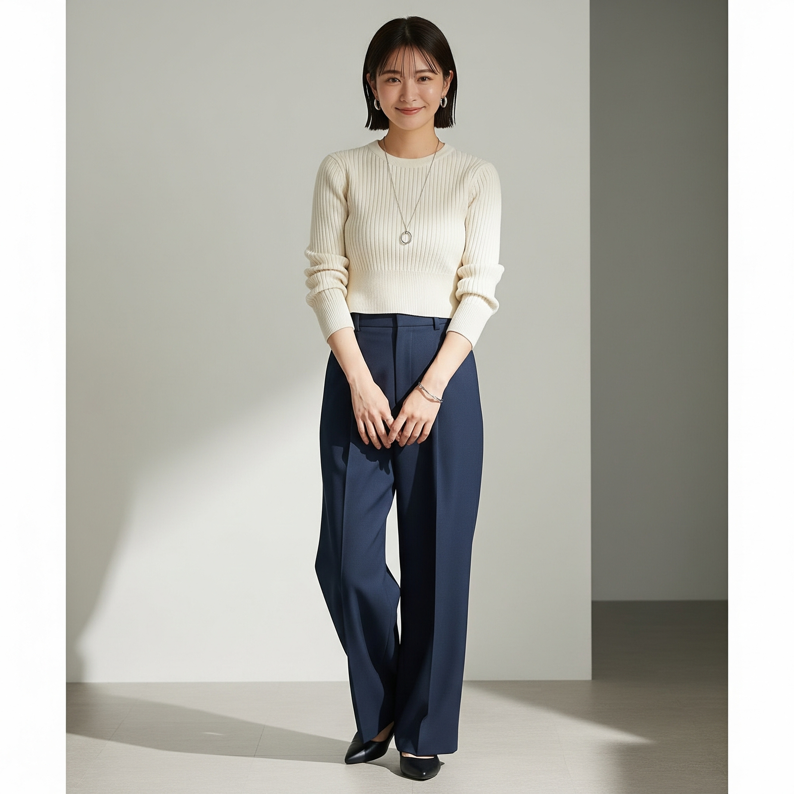 how to wear wide-leg pants if you're petite