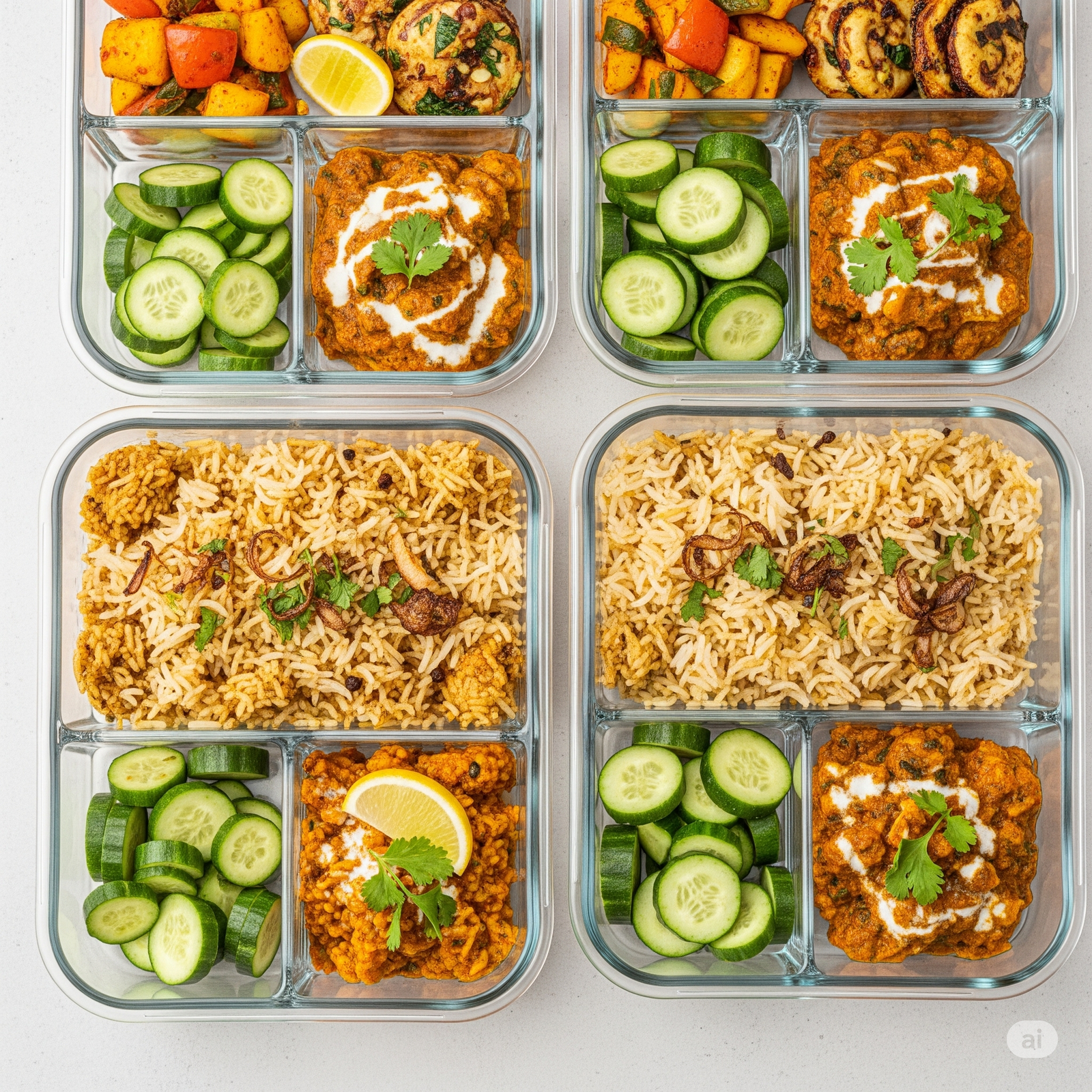 meal prep containers for Indian food
