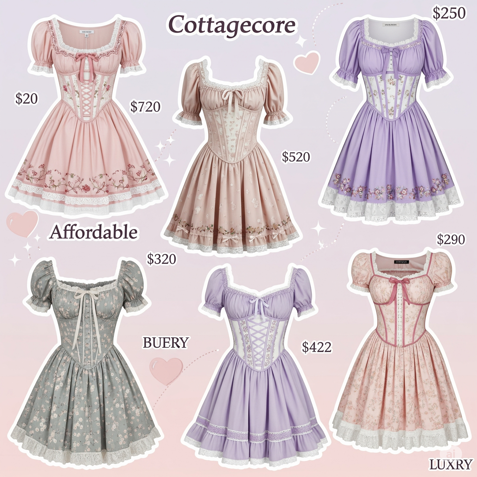 Cottagecore corset dress 2025