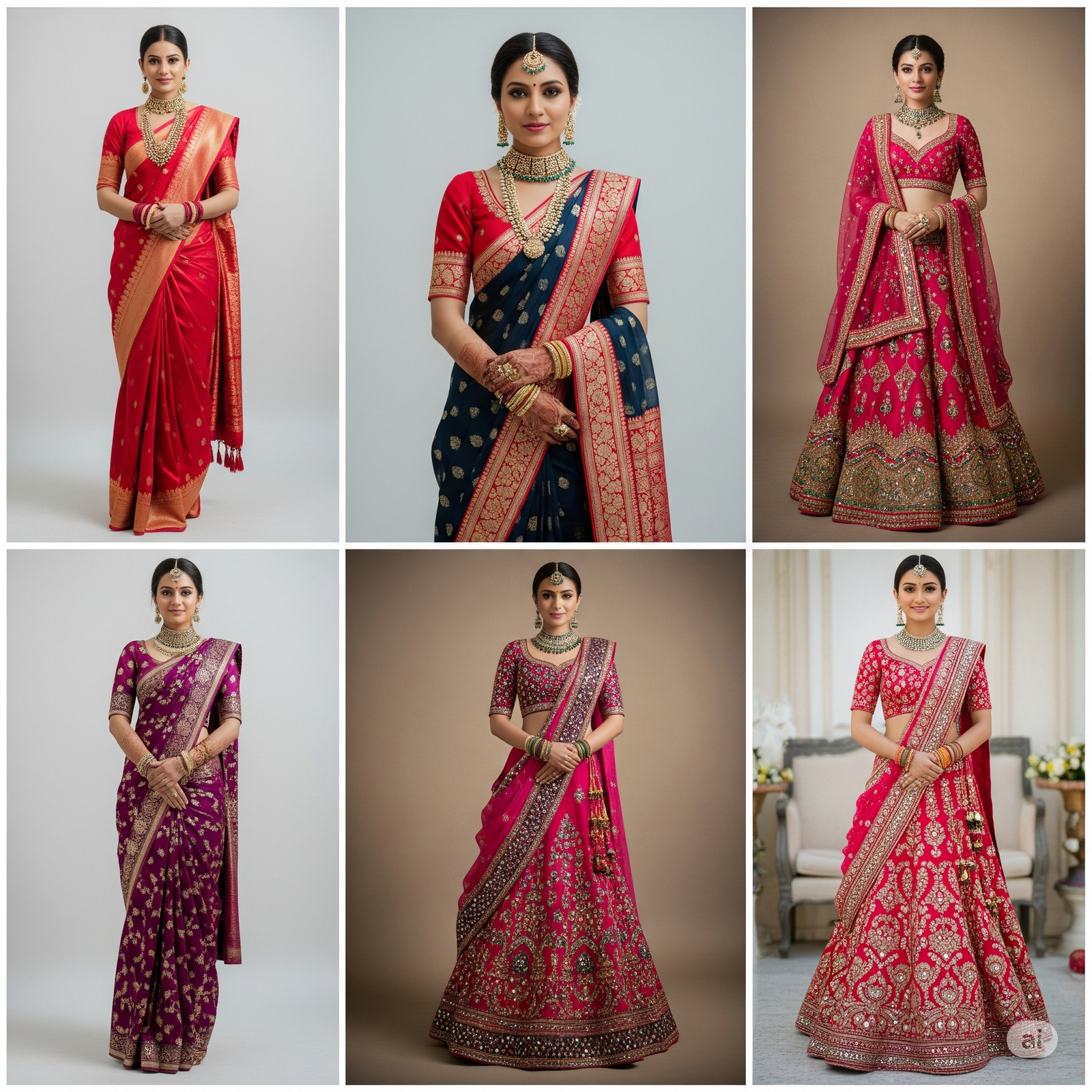 Regional variations in modest Indian wedding fashion across different states