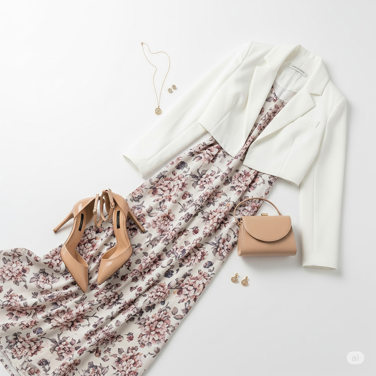 Complete styling guide showing accessories and layering options