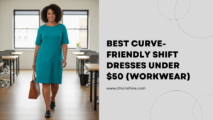 7 Flattering Shift Dresses That Fit Curves | Plus-Size Minimalist Work Dresses Under $50