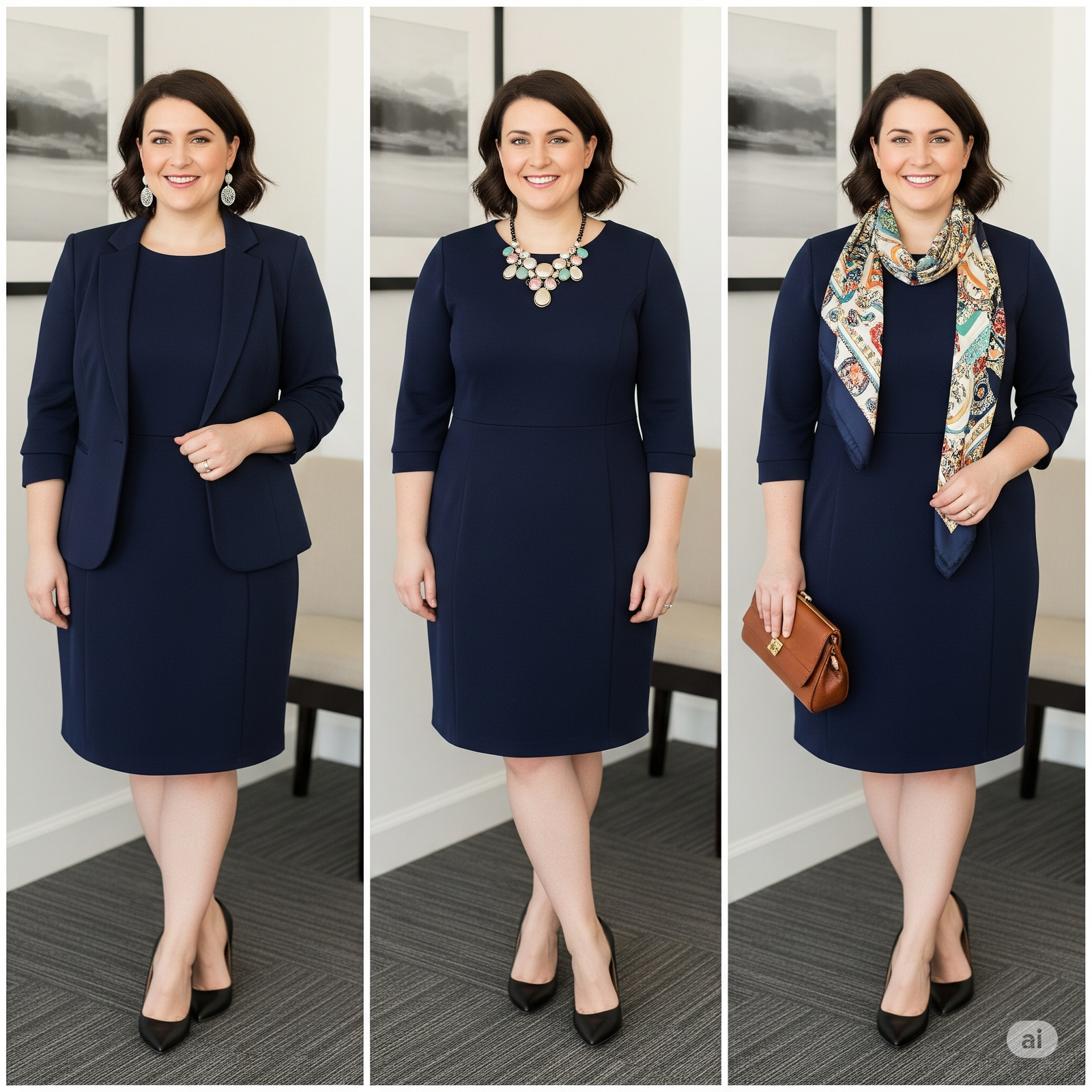 plus-size minimalist work dresses under $50