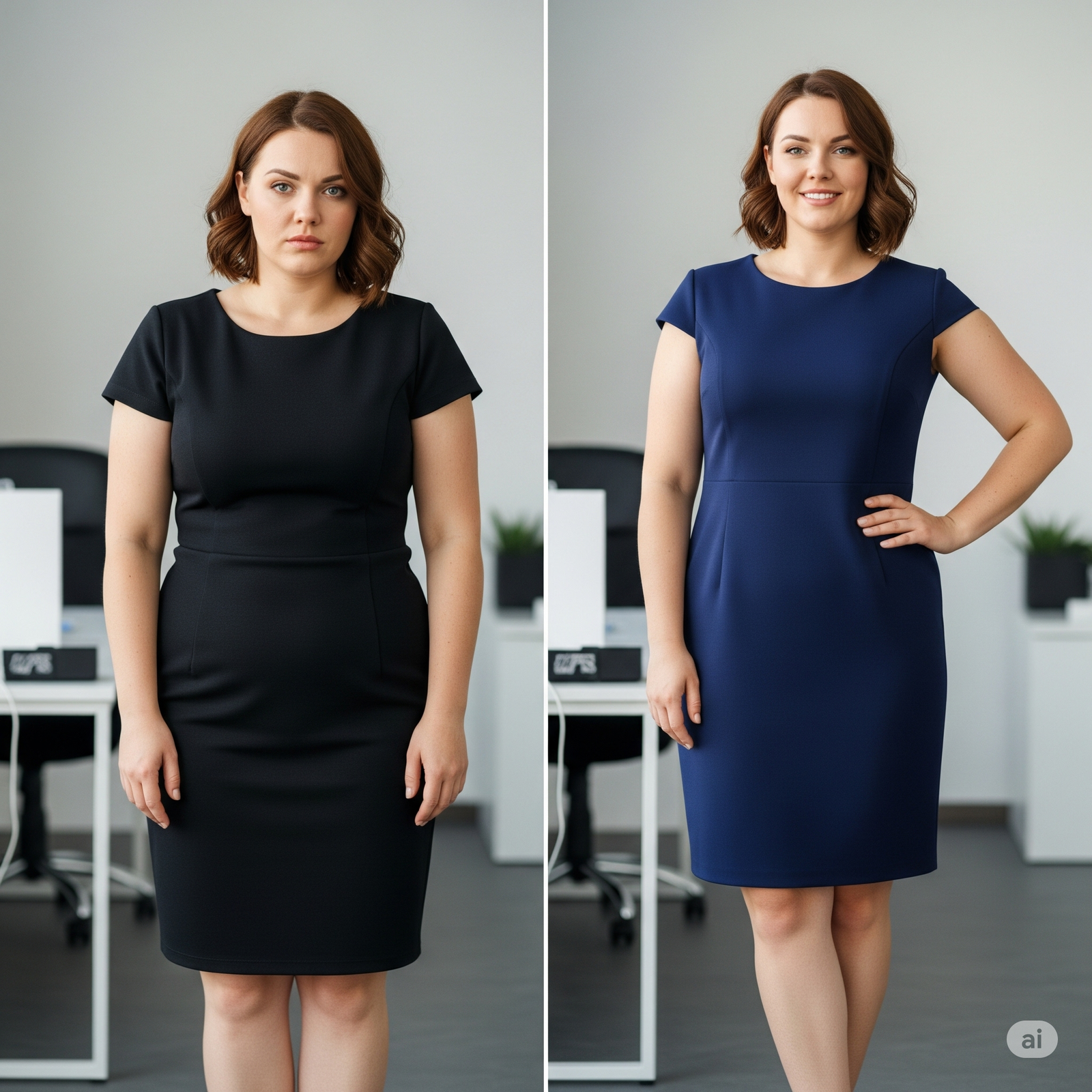 plus-size minimalist work dresses under $50