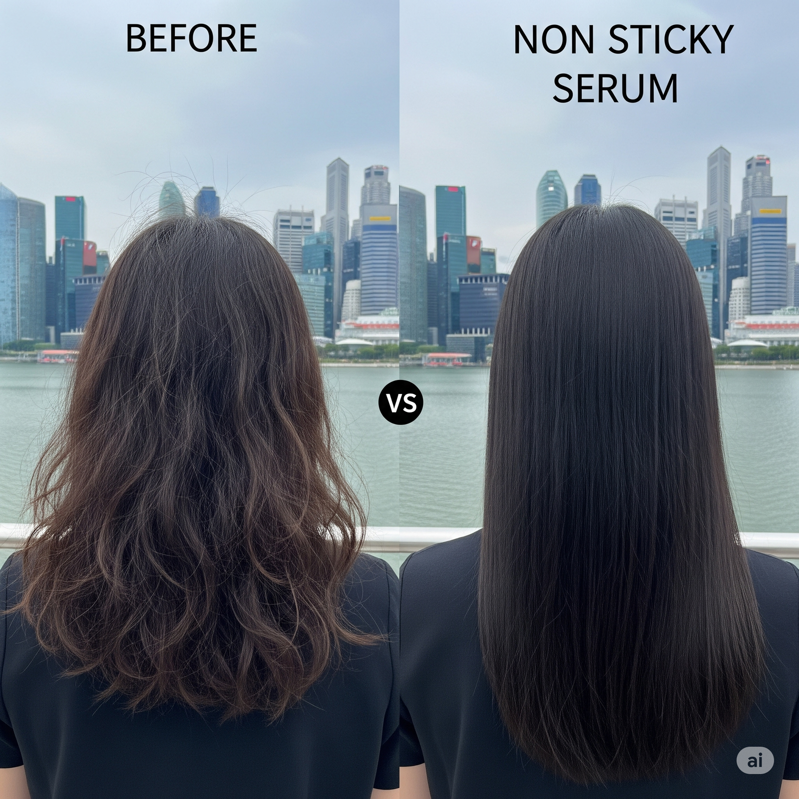 non-sticky hair serums for 90% humidity