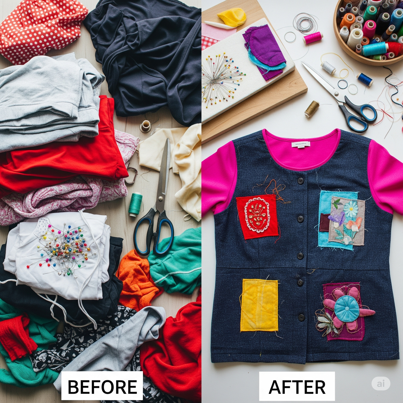upcycle old clothes fashion