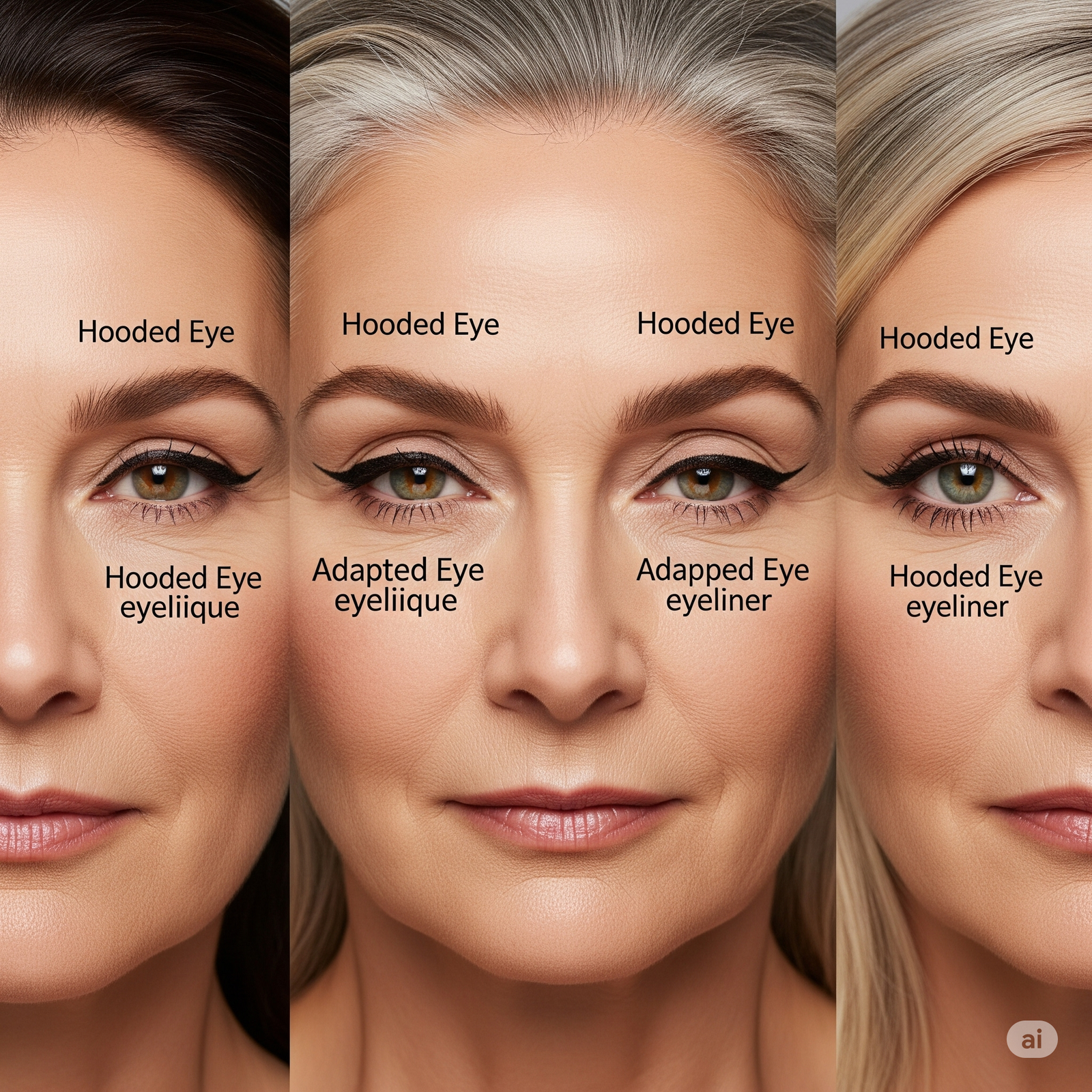 How to apply eyeliner with hooded mature lids