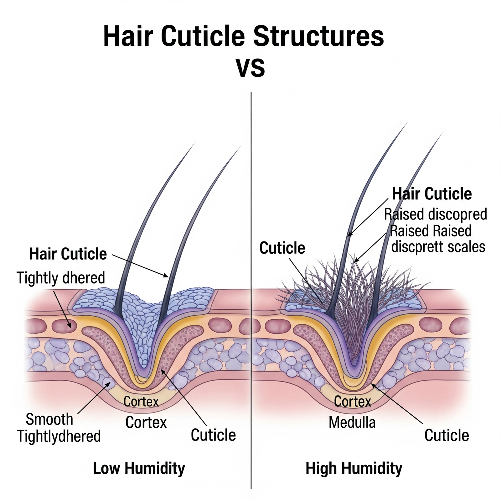 non-sticky hair serums for 90% humidity